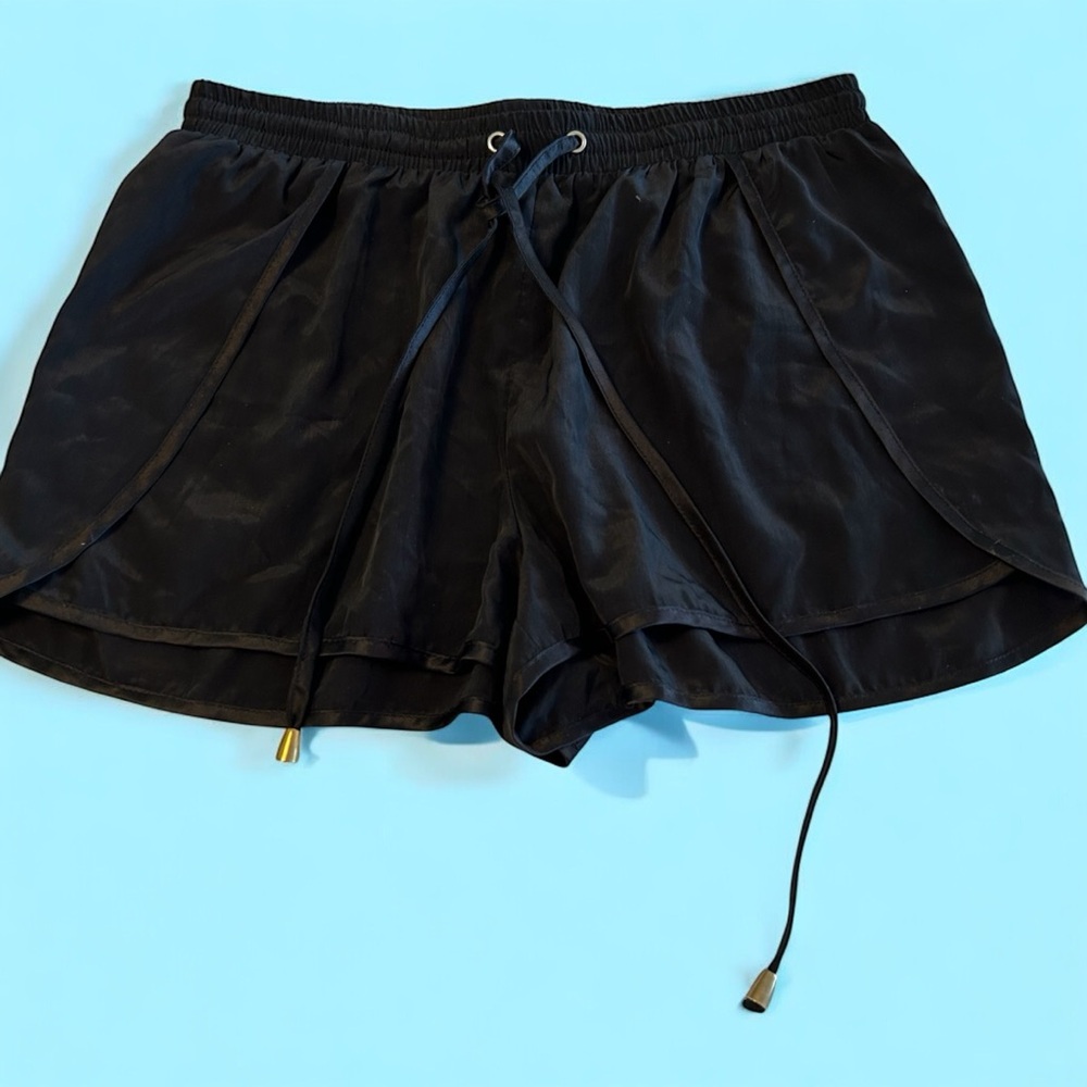 Guess athletic running shorts, black, elastic/drawstring waist lightweight, Sz S
